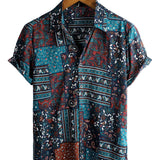 Chemise Casual en Coton pour Homme à Manches Courtes