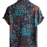 Chemise Casual en Coton pour Homme à Manches Courtes