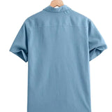 Chemise en Coton à Manches Courtes Décontractée