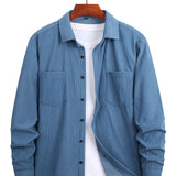 Cardigan en velours côtelé décontracté