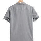 Chemise en Coton à Manches Courtes Décontractée