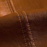 Veste en Cuir Caramel