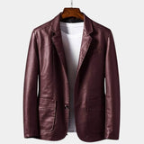 Veste en Cuir Caramel