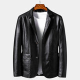 Veste en Cuir Caramel