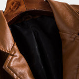 Veste en Cuir Caramel