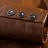 Veste en Cuir Caramel