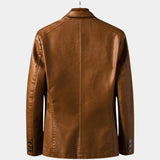Veste en Cuir Caramel