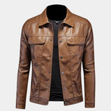 Veste en cuir bronzé rebelle
