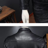 Veste en cuir bronzé rebelle