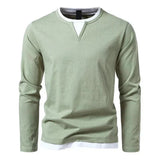 T-shirt à manches longues Alwin Premium en coton peigné