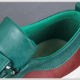 Chaussures en Cuir avec Fermeture Éclair