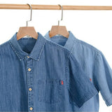 Chemise en Denim à Manches Courtes