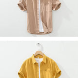 Chemise en Coton à Manches Courtes