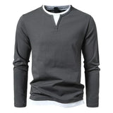 T-shirt à manches longues Alwin Premium en coton peigné
