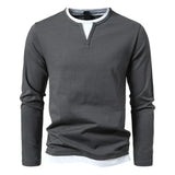 T-shirt à manches longues Alwin Premium en coton peigné