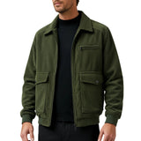 Veste en velours côtelé pour homme – Vert armée