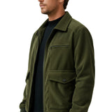 Veste en velours côtelé pour homme – Vert armée