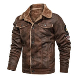 Veste en Cuir Fleece Élégante
