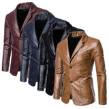 Veste en Cuir Casual d'Affaires