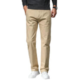 Pantalons en Coton Coupe Droite