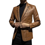 Veste en Cuir Casual d'Affaires