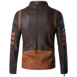 Veste en Cuir Rayée Élégante