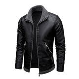 Veste en Cuir Fleece Élégante