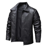 Veste en Cuir Élégante et Coupe-Vent