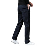 Pantalons en Coton Coupe Droite