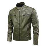 Veste en Cuir Multi Poches