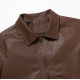 Veste de Biker en Cuir Vintage