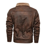 Veste en Cuir Fleece Élégante