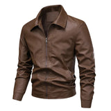 Veste en Cuir Élégante et Coupe-Vent