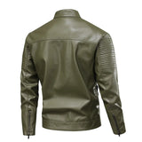 Veste en Cuir Multi Poches