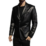 Veste en Cuir Casual d'Affaires