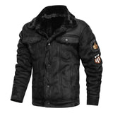 Veste en Cuir Fleece Élégante et Chaude