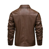 Veste en Cuir Élégante et Coupe-Vent