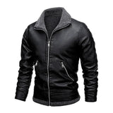 Veste en Cuir Fleece Élégante