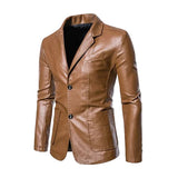 Veste en Cuir Casual d'Affaires