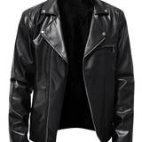 Veste en Cuir Décontractée pour Homme