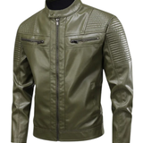 Veste en Cuir Multi Poches